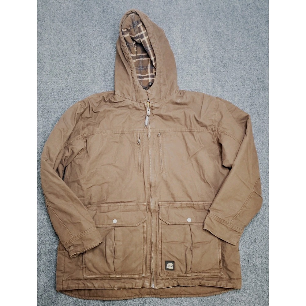 Berne Brown Duck Canvas Coat Jacket Mens XXL Hunting Work Chore Lined Carhartt - Picture 1 of 10